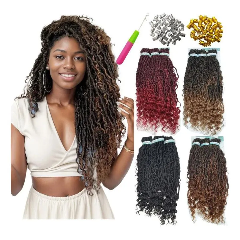 3x Kit 2 Cabelo Crochet Dread Braids Removivel Tranças Cacho