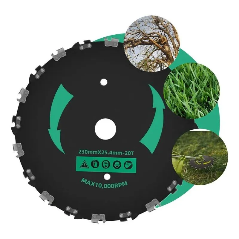 3x Lâmina Disco Dente Corrente Roçadeira Motoserra Furo 25mm