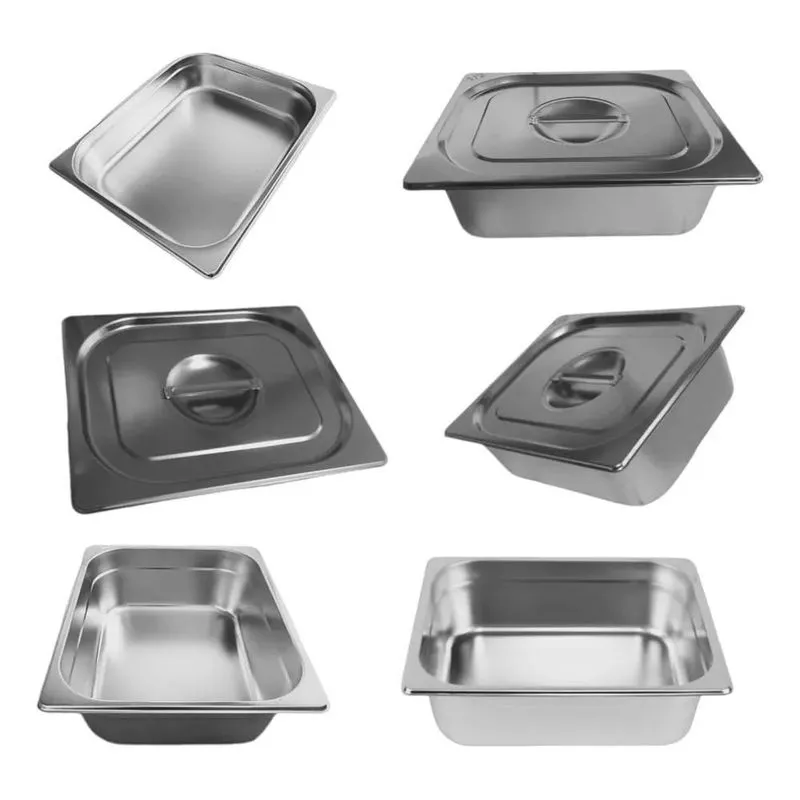 4 Cuba + 4 Tampa Gastronômica Gn 1/2 100mm Inox Para Buffet