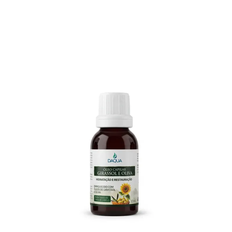 Óleo Capilar DAQUA Girassol e Oliva 30ml