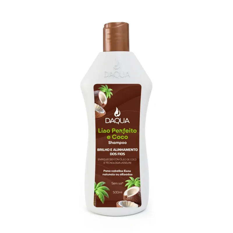 Shampoo DAQUA Liso Perfeito e Coco 500ml