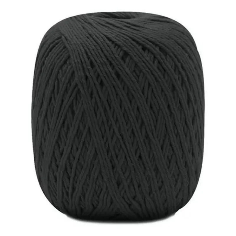 Barbante Barroco Maxcolor Nº 6 400g 452mts Cor 8990 - Preto