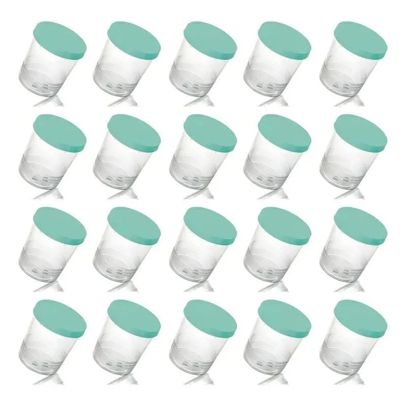 24 Pote Porta Alimento Tampa De Rosca 500 Ml Kit 24 Peças Co