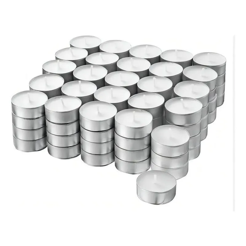 10x Kit 100 Velas Rechaud Decoração Casamento Lâmparina Ata