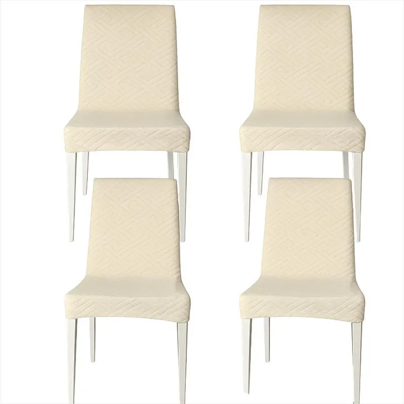 4 Capas Cadeira Jantar Proteção Assento Sala Jantar Elastano