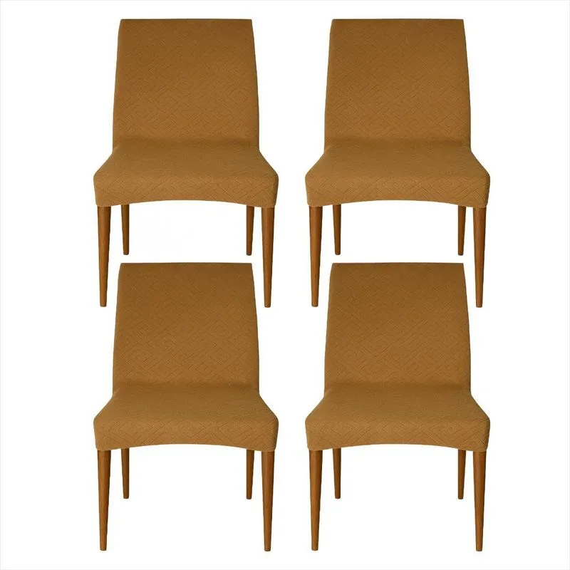 Conjunto Capas Cadeiras Jantar 4 Lugares Assento Jantar
