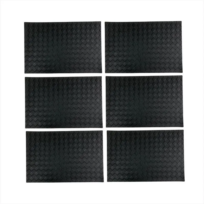 Kit Americano Preto Souspla 6 Peças Mesa Jantar Luxo 30x45