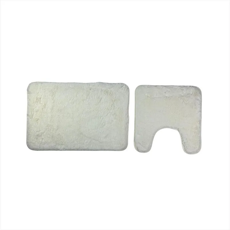 Tapetes Banheiro Antiderrapante Branco 2 Peças Versátil Box