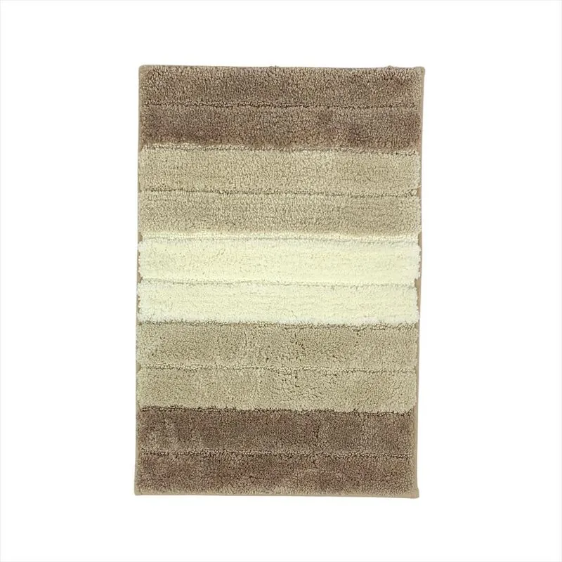 Capacho Retangular Bege 100% Poliéster 40x60cm Antiderrapant