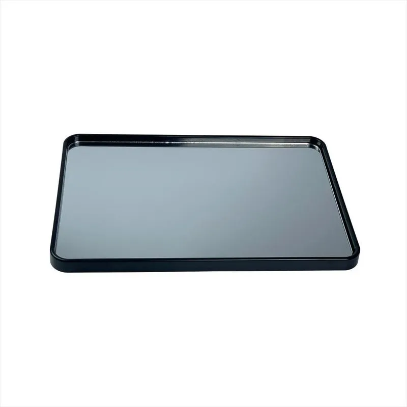 Bandeja Espelhada Preta Multiuso Espelho Decorativo Luxo