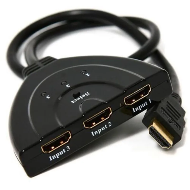 Hub Hdmi Switch 3X1 Adaptador Cabo 3 Entradas E 1 Saída