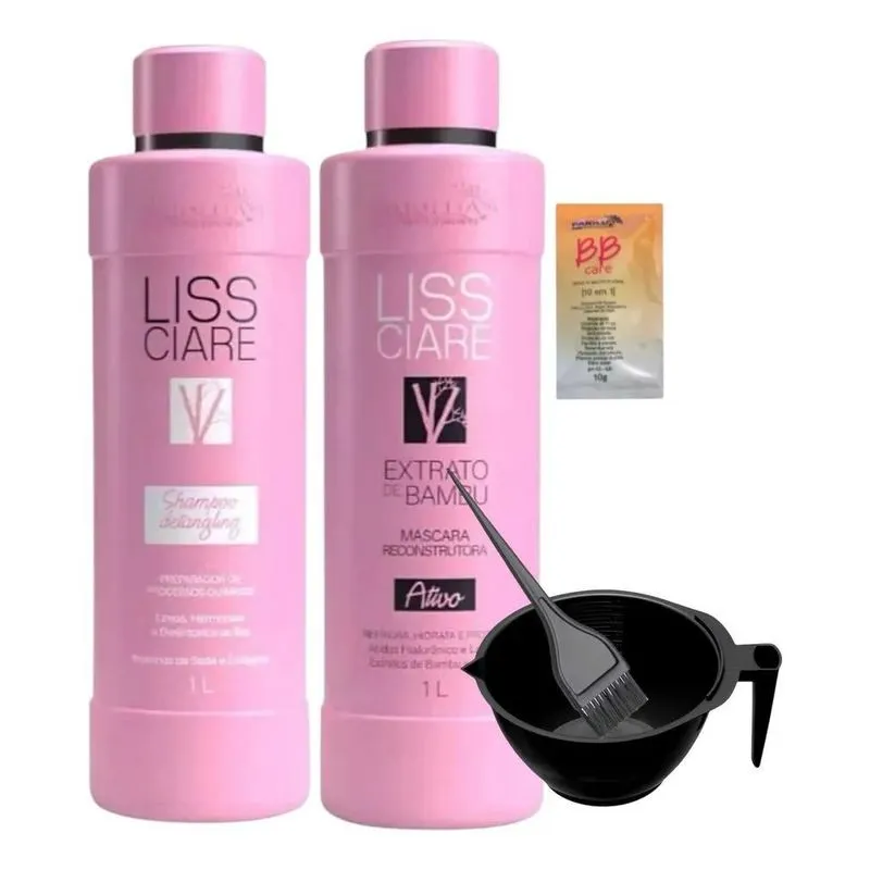 Paiolla Escova Progressiva Bambu 2x1 Litro + Kit Aplicação