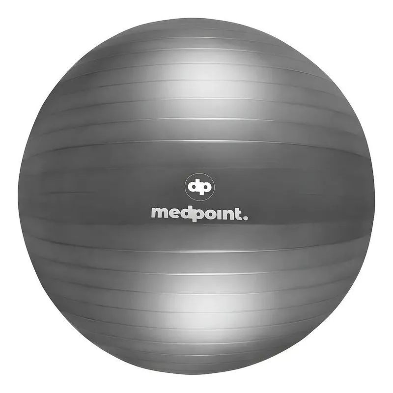 Bola Pilates 65cm Gym Ball Yoga Med Point C Cinza-escuro