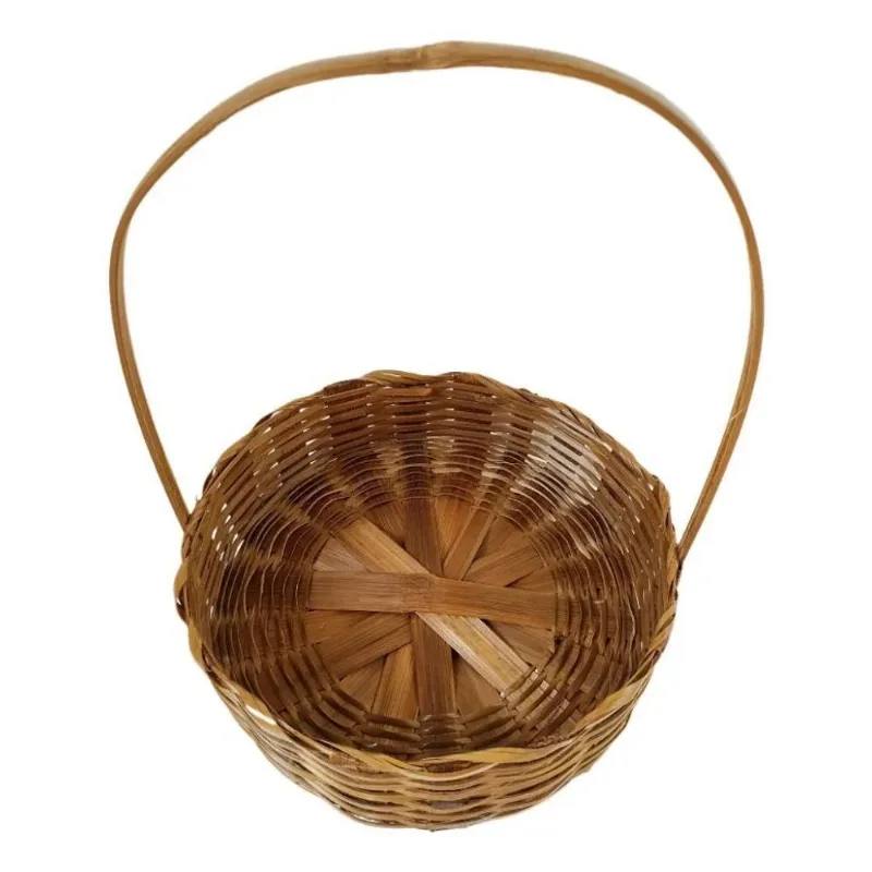 Cestas De Bambu Fraldeira 25 Cm Presente - Kit Com 6