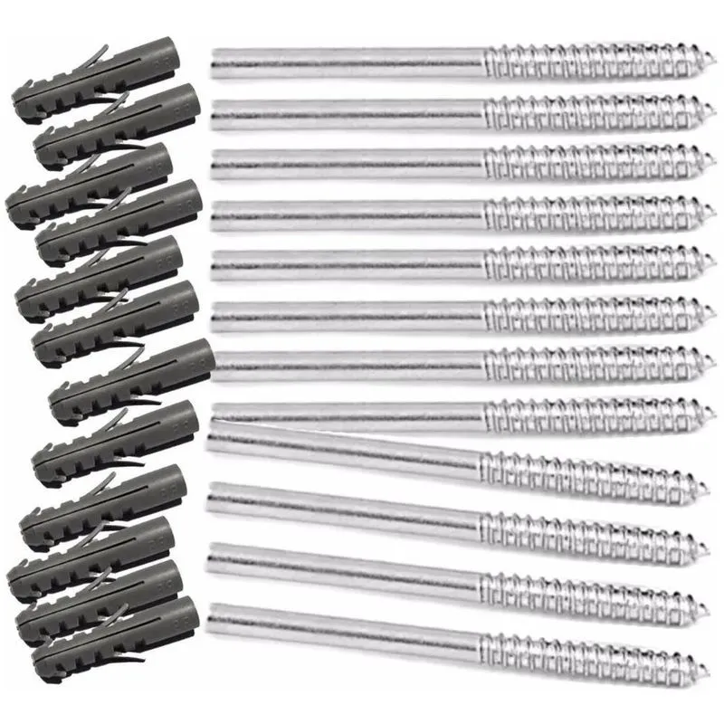 5x 10 Suporte Invisível Para Prateleiras Pino 20cm + Bucha N