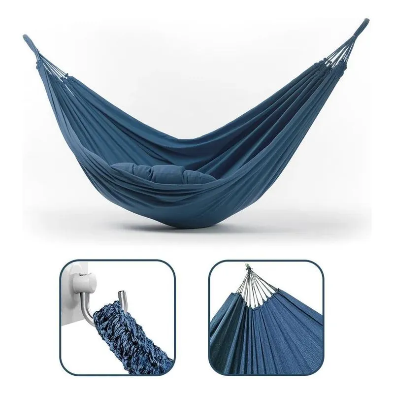 Rede Dormir Descanso Casal Balanço Grande Basic Azul-petróle