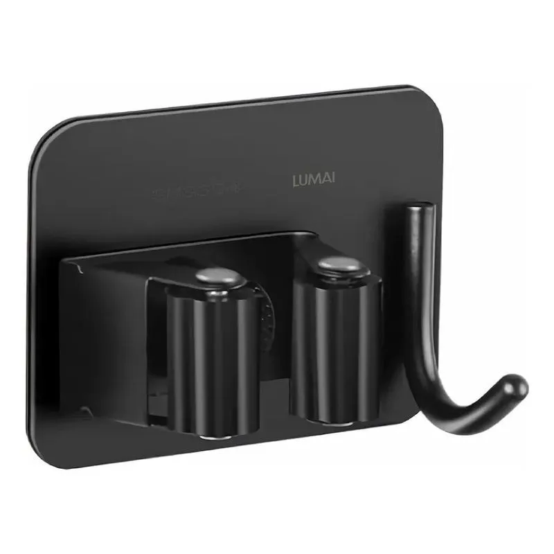 10x Suporte De Vassoura Individual De Inox Preto Instalação