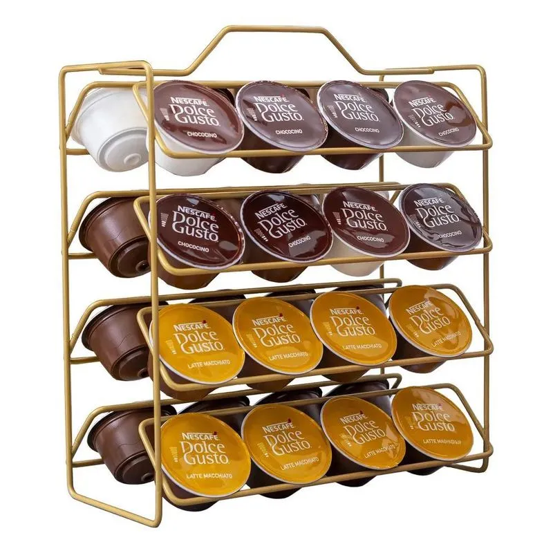 Porta Cápsulas Dolce Gusto 32 Organização Elegan - Dourado