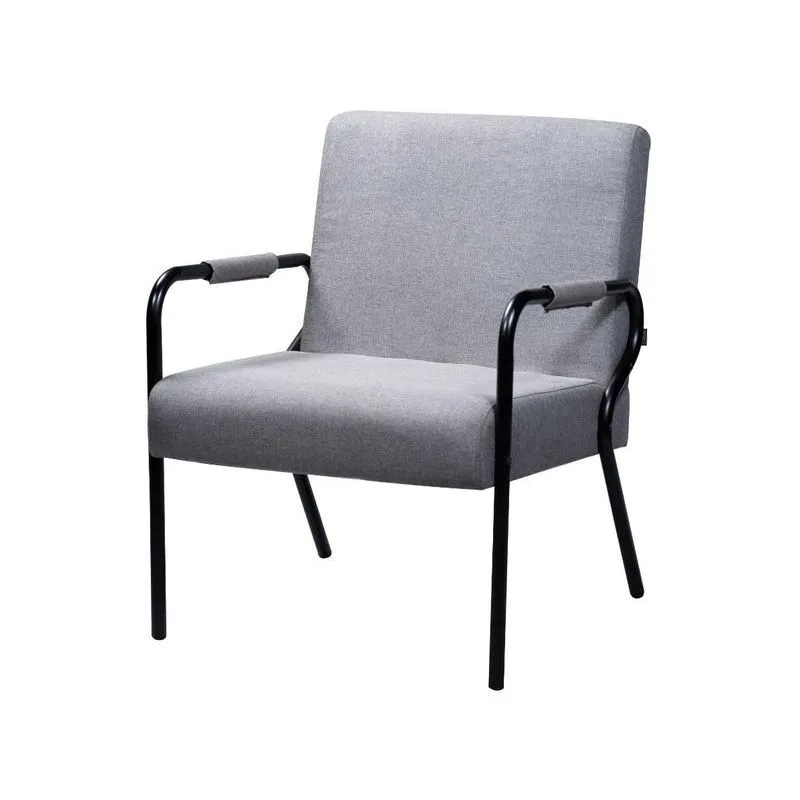 Poltrona Decorativa Nordeste Flex Luiza Opala Moderna com Pés de Metal Azul