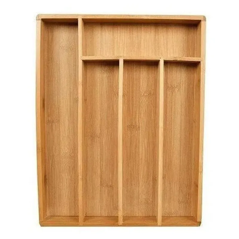 3x Porta Talheres Ecokitchen Em Bambu 4928 Bm1316 Mimo Style