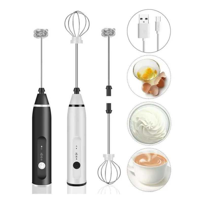 10x Mini Mixer Misturador Batedor Elétrico Bebida Espuma Le