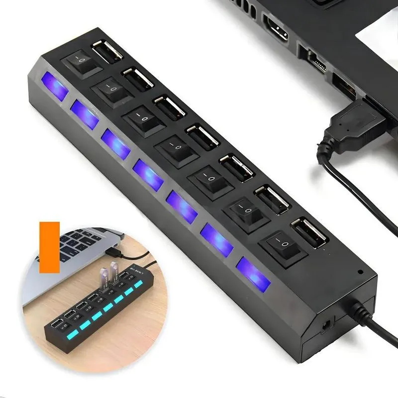 Polaris Shop Extensor Hub Usb Switch 7 Portas 2.0 Para Impre