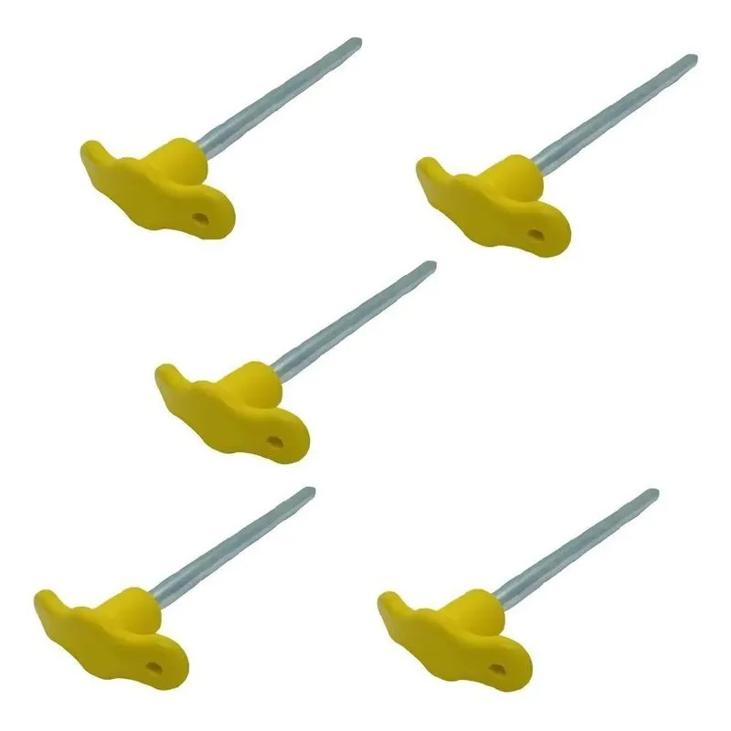 5 Pino De Carga Tijolinho 5/16 Para Academia Musc Amarelo