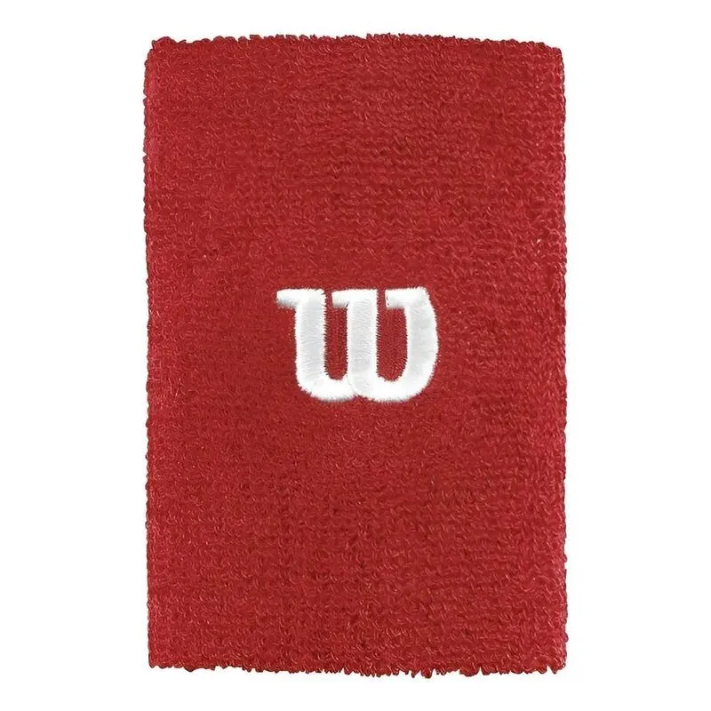 Munhequeira Wilson Longa Par Wristband Alta Absorção Vermelho