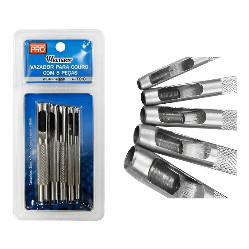 Vazador Furador Couro Borracha Eva Feltro Papel 3 A 8 Mm Cor