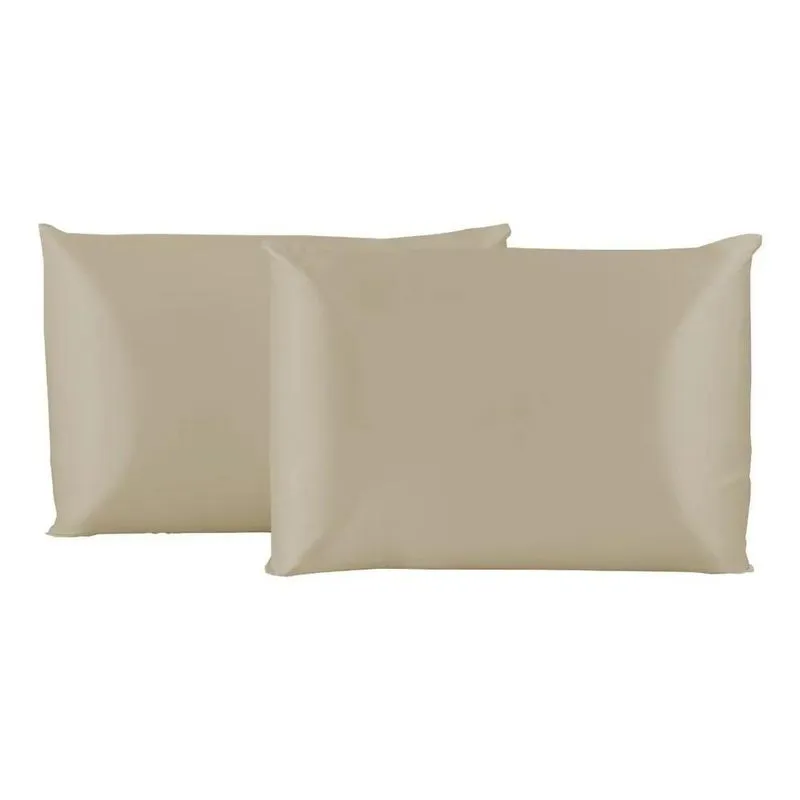 2 Fronhas Cetim Anti Frizz Seda: Cabelos Brilhantes - Bronze