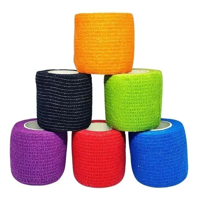 10x Kit 10 Bandagem/atadura Elastica Flexivel Autoaderente