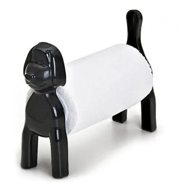 10x Porta Papel Toalha Cachorro Dog Preto - Cozinha &amp; Churr