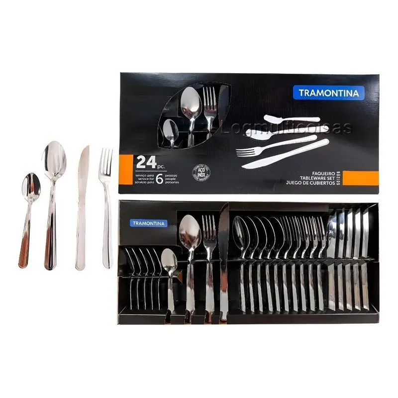 Faqueiro 24 Peças Buzios Inox 23799071 Tramontina Cor Cinza