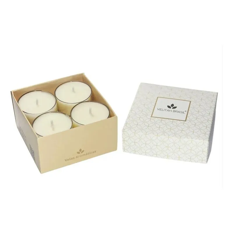 3x 4 Mini Velas Aromáticas Premium Lavanda Velitah Brasil