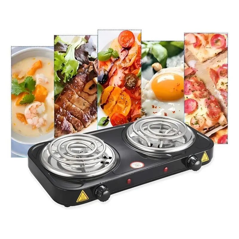 Fogão Fogareiro 2 Bocas Elétrico 2000w Fogão Cooktop Portátil