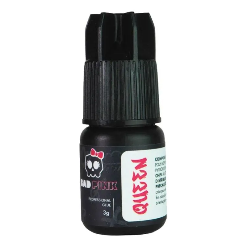10x Cola Adesivo Bad Pink - Queen Para Extensão De Cílios