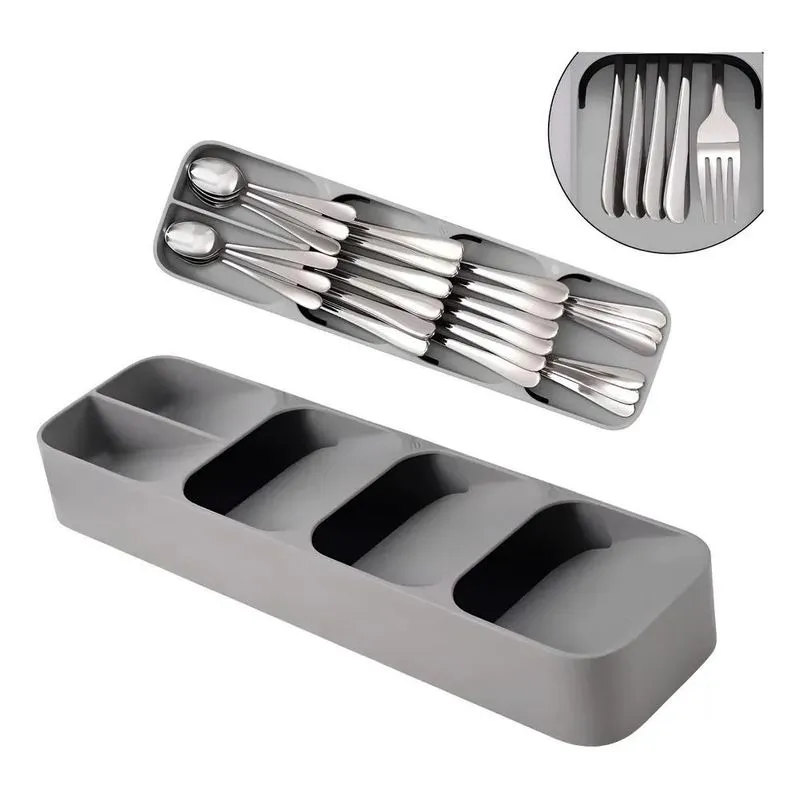 Porta Talher Para Gavetas Plástico Compacto 5 Divisórias