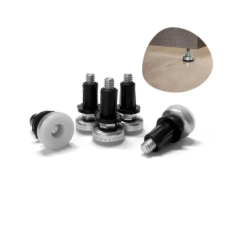 Sapata Pé Niveladora Metal Com Bucha 1/4x1 20mm - 10 Pçs