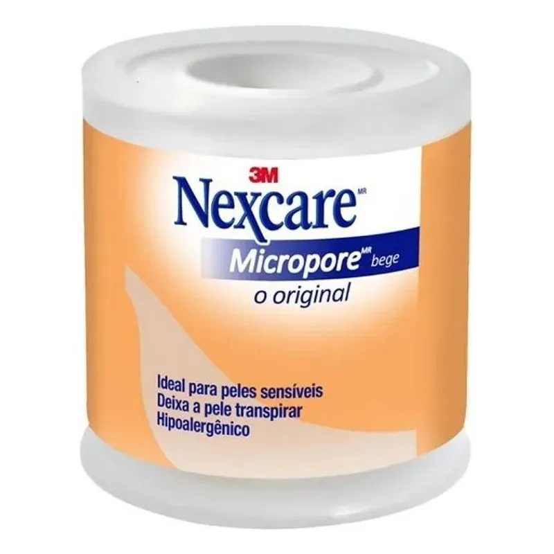 10x Fita Micropore Nexcare Bege 50mm X 4,5m 3m