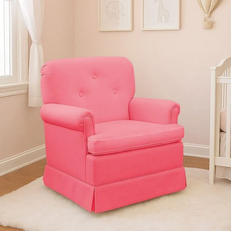 Poltrona De Amamentação Base Balanço Lígia Sintético E03 - D'rossi Cor Pink