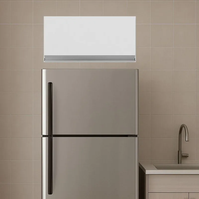 Armário Cozinha Aéreo Geladeira 60cm Basculante Leticia A01 - D'rossi Amendoa E Preto