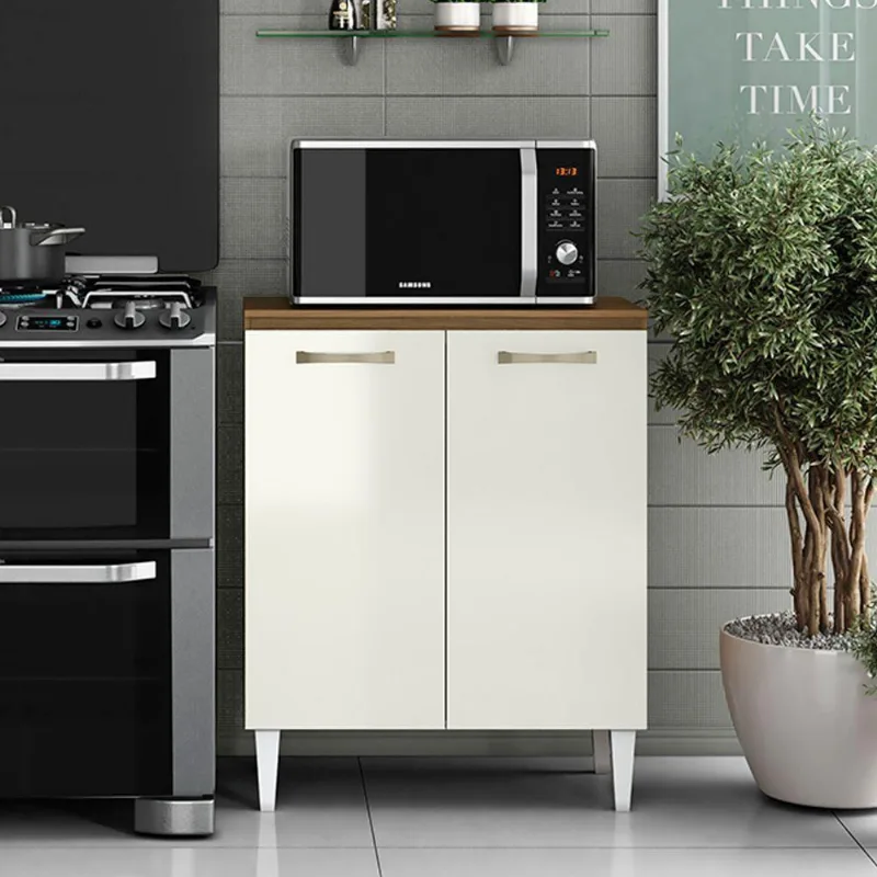 Balcão Cozinha Com Tampo 70cm Com 2 Portas Joana Atacama-off White A09 - D'rossi