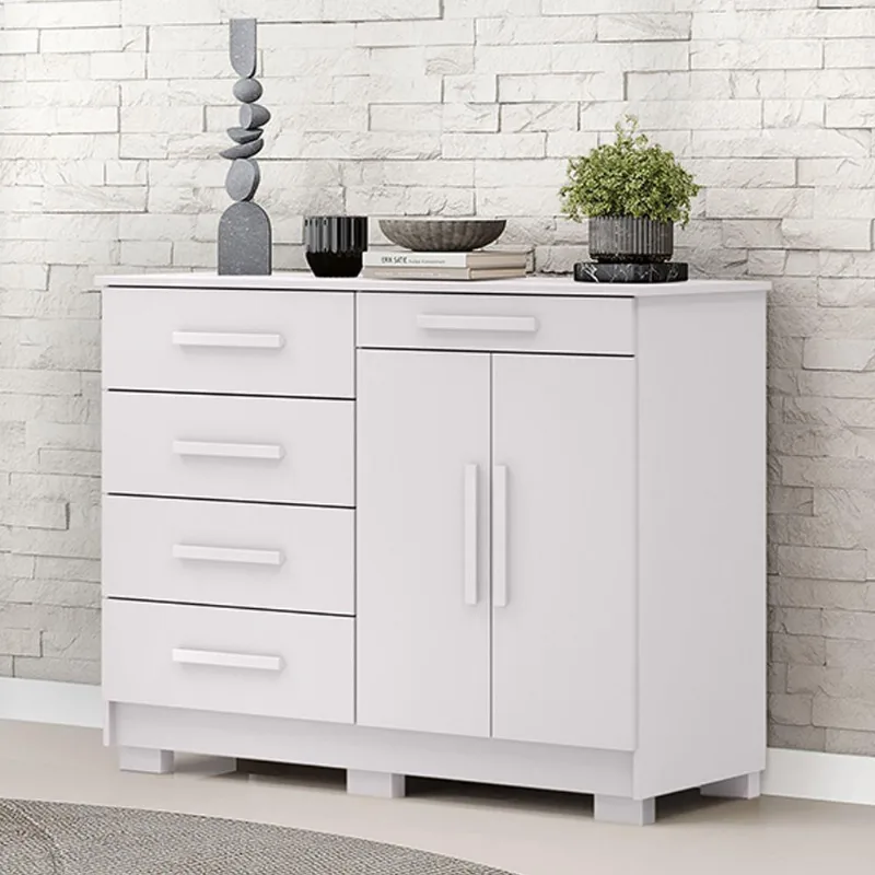 Cômoda Quarto 122cm Com 2 Portas Sapateira Vitória Branco V01 - D'rossi