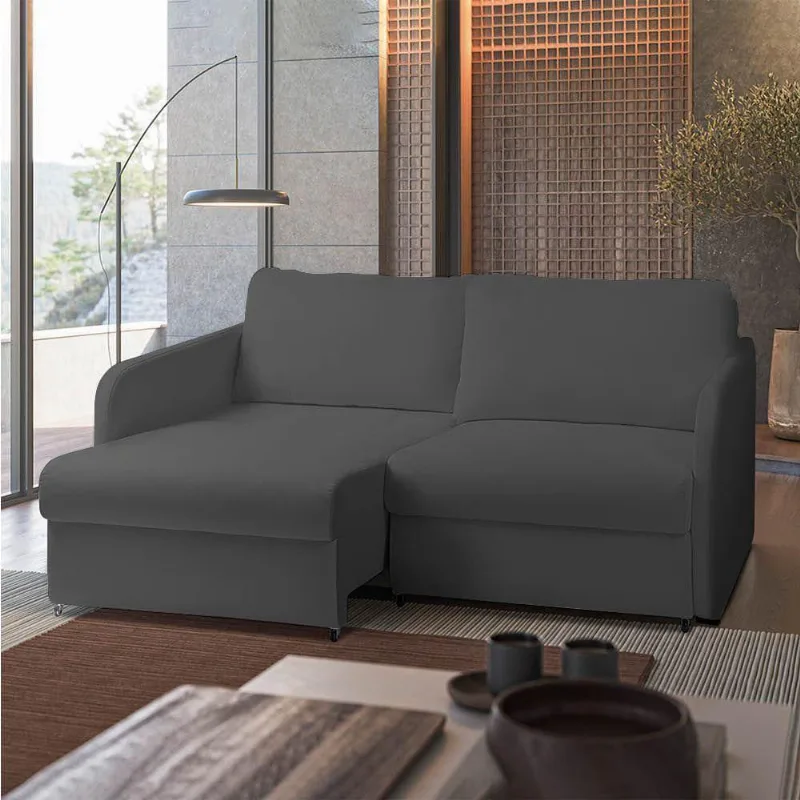 Sofá Retrátil Reclinável 4 Lugares 236cm Amsterdã Suede Grafite K01 - D'rossi