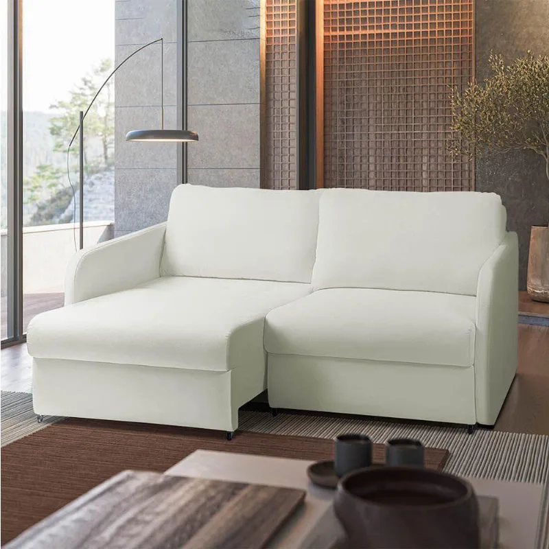 Sofá Retrátil Reclinável 4 Lugares 256cm Amsterdã Suede K01 - D'rossi Bege