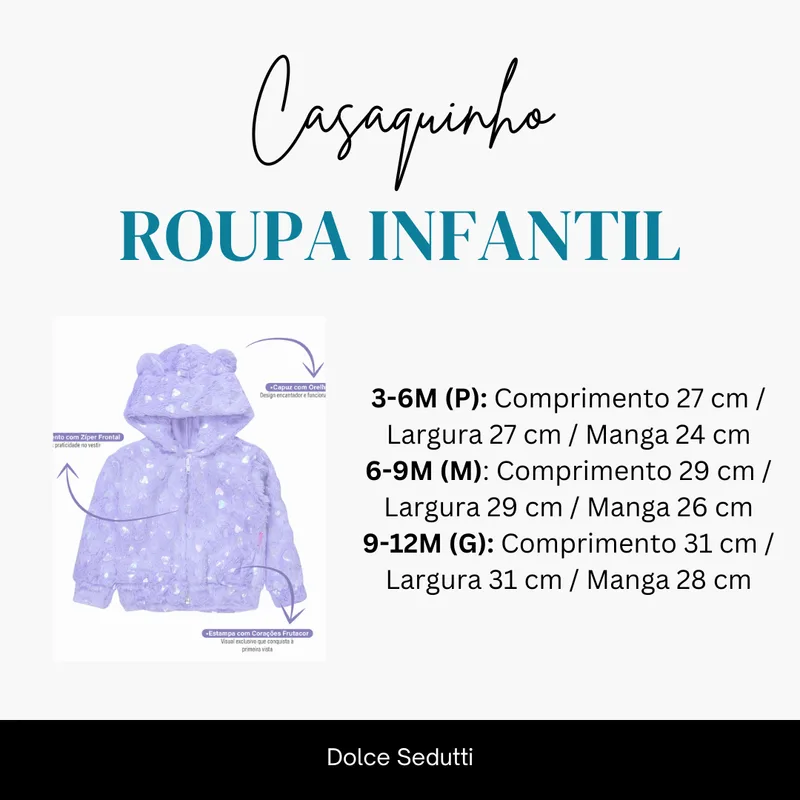 Casaquinho Bebê Peluciado Com Capuz E Orelhinha Bege