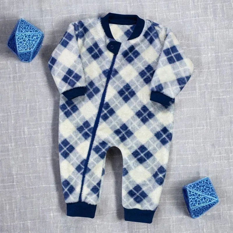 Macacão Longo Bebê Pelúcia Com Zíper Frontal Era Uma Vez