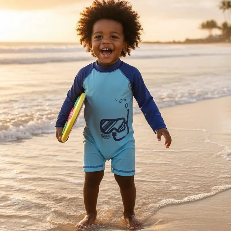 Macacão Bebê Uv50+ - Conforto E Proteção Para Praia E Campo