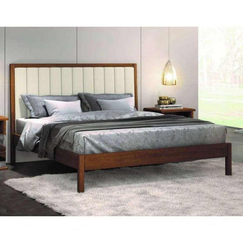 Cama Casal Estofada Maciça 1,40 Lisboa Móveis Montanhês