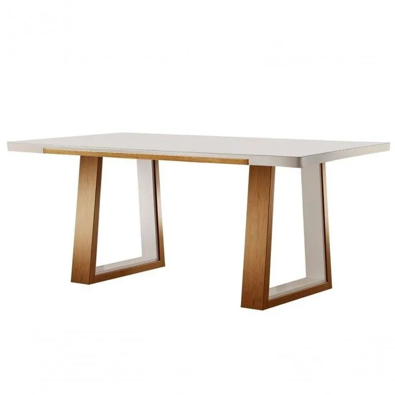 Mesa De Jantar Com Vidro - Real-2,0x1,0m - Requinte Salas